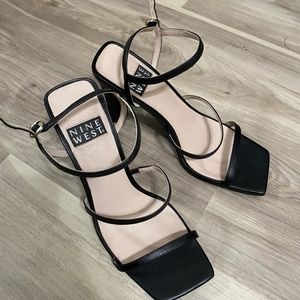 Nine West Gabelle Strappy Square Toe Sandals